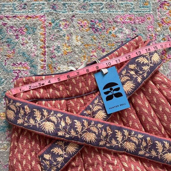 Hunter Bell Edith Patina Border Floral High Rise Quilted Shorts Women’s Size 6 - Picture 6 of 9